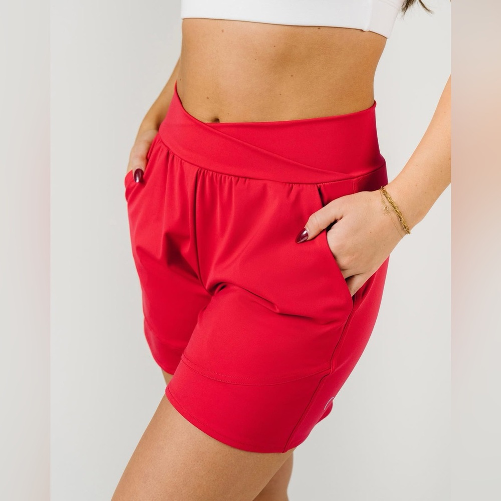 Zyia Red Athena Shorts